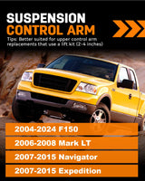 Richeer 2-4" Front Upper Control Arms & 2-4" Lift Suspension Kit Adjustable Control Arm(Ford F150)