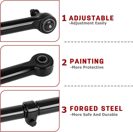 Richeer 1.5-8" Front Adjustable Track Bar Compatible with 1.5-8" Lift Suspension Kits (2017-2021 Ford)