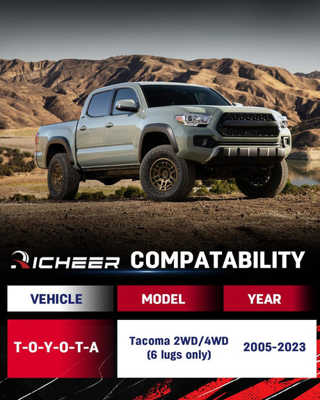 Richeer 3" Front 2" Rear Leveling Kit for Toyota for Tacoma 3"+2" Height for 2005-2023 Tacoma