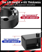 Richeer 3" Front 2" Rear Leveling Kit for Nissan(2004-2023 Titan)