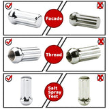 Richeer 9/16-18 Lug Nuts, 32PCS Bulge Acorn, Closed End for Trucks & SUVs - Chrome