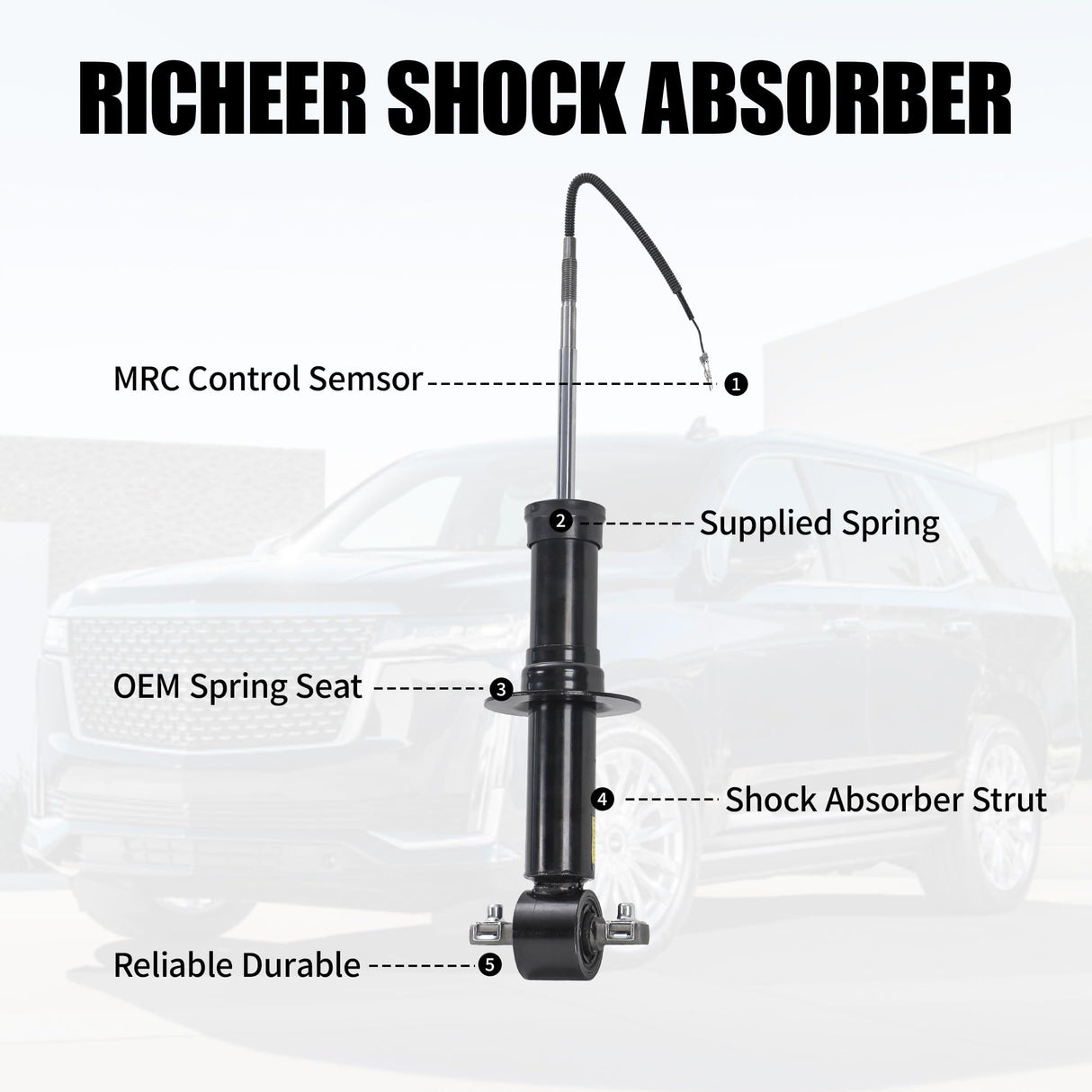 Richeer Front Strut Shock Absorber Magnetic Control ( 2015-2020 GMC Chevrolet Cadillac)