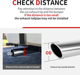 Richeer 4" Inlet to 7" Outlet Exhaust Tip 15" Length Polished Stainless Steel Universal for 4" O.D. Tailpipe