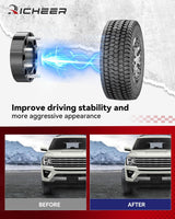 Richeer 2'' 8x6.5 Wheel Spacers  8x165.1mm with 9/16-18 Studs & 126.15mm Center Bore