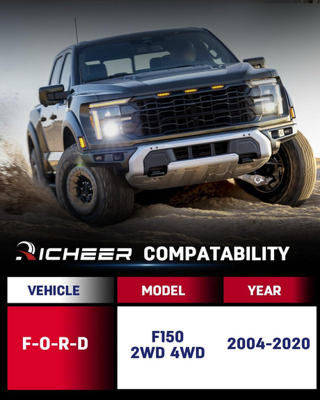 Richeer 3" Front 3" Rear Leveling Kit for Ford (2004-2020 F150)