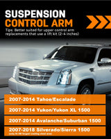 Richeer 3" Leveling Lift Kit & 2-4" Upper Control Arms For with Ball Joint (2007-2016 Silverado/Sierra)