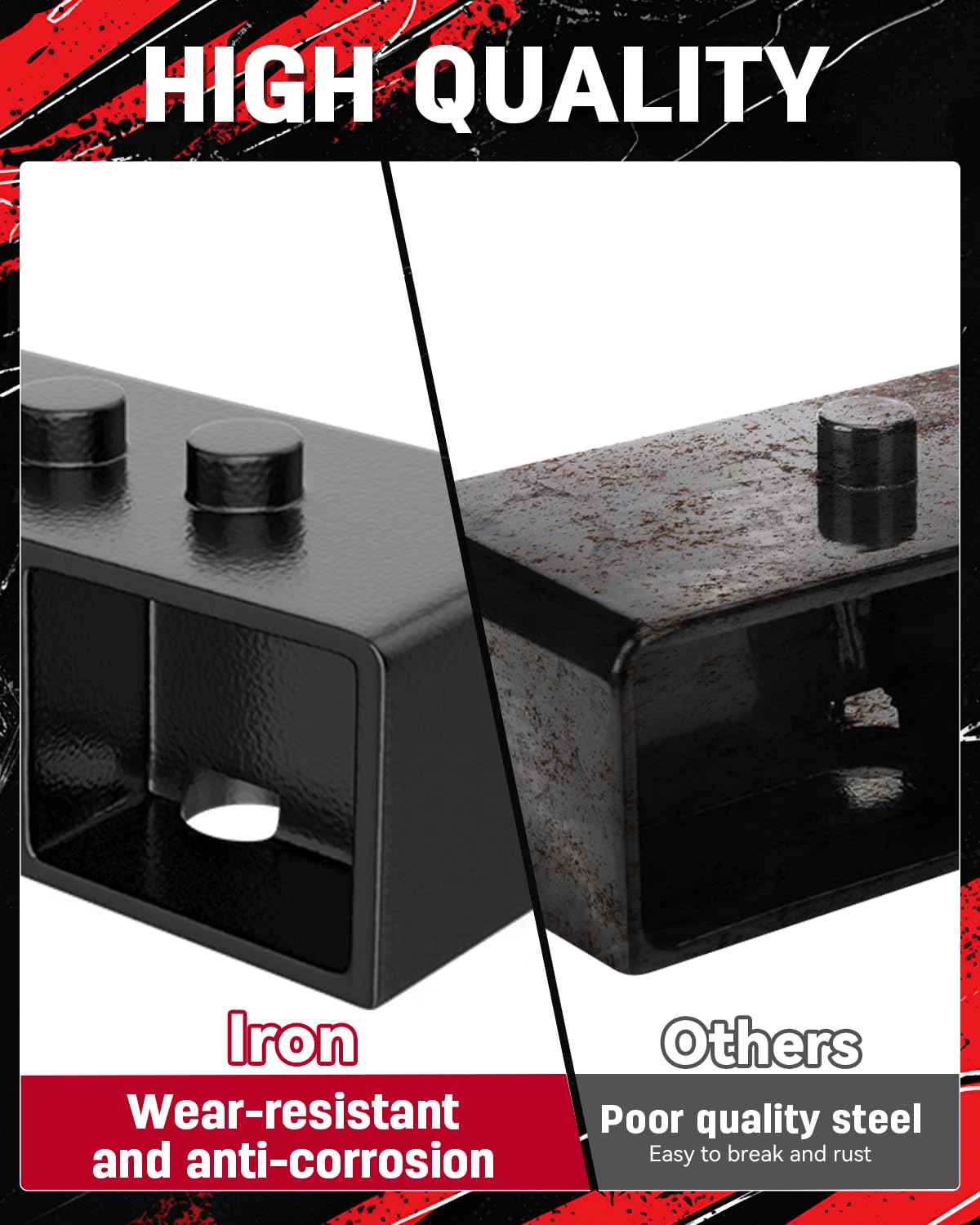 Richeer 2" Rear Lift Block, 2'' Leveling Lift Kits Off-road (2021-2024 F150 2WD/4WD)