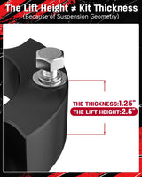 Richeer 2.5" Front Leveling Kit for Toyota(Tacoma, 4Runner, FJ Cruiser)
