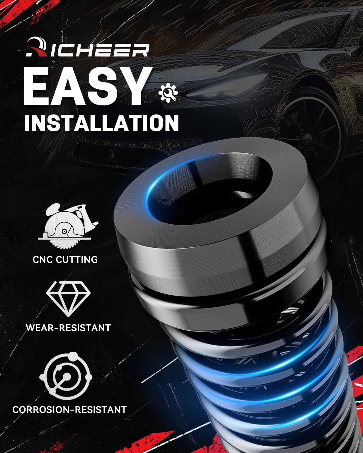 Richeer 2" Front Leveling Kit for Chevy and GMC(Silverado, Sierra)