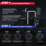 Richeer 6x5.5" Hub Centric Wheel Spacers Fits 1999+ Chevy Silverado 2023+ Colorado 1999+ GMC Sierra 2023+ Canyon-1.25" Thick Black