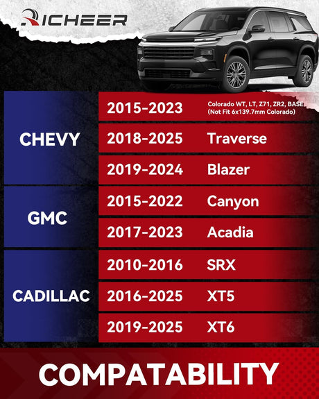 Richeer 1.5" 6x120mm Hub Centric Wheel Spacers Fits 2015 Chevy Colorado 2018 Traverse 2015 + GMC Acadia Canyon