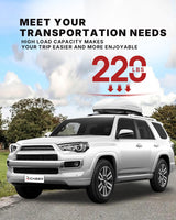 Richeer 220LBS Roof Rack Cross Bars (2010-2024 Toyota 4 Runner with Side Rails), Heavy Duty Aluminum Cross Bar