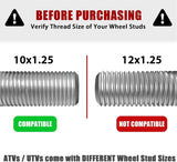 Richeer 4x137mm Wheel Spacers for Off-Road Vehicles (Kawasaki, Can-Am & More) 2" Thick  Silver