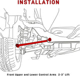 Richeer Front Upper and Lower Control Arms 2-3"" Lift For 2003-2009 Ram