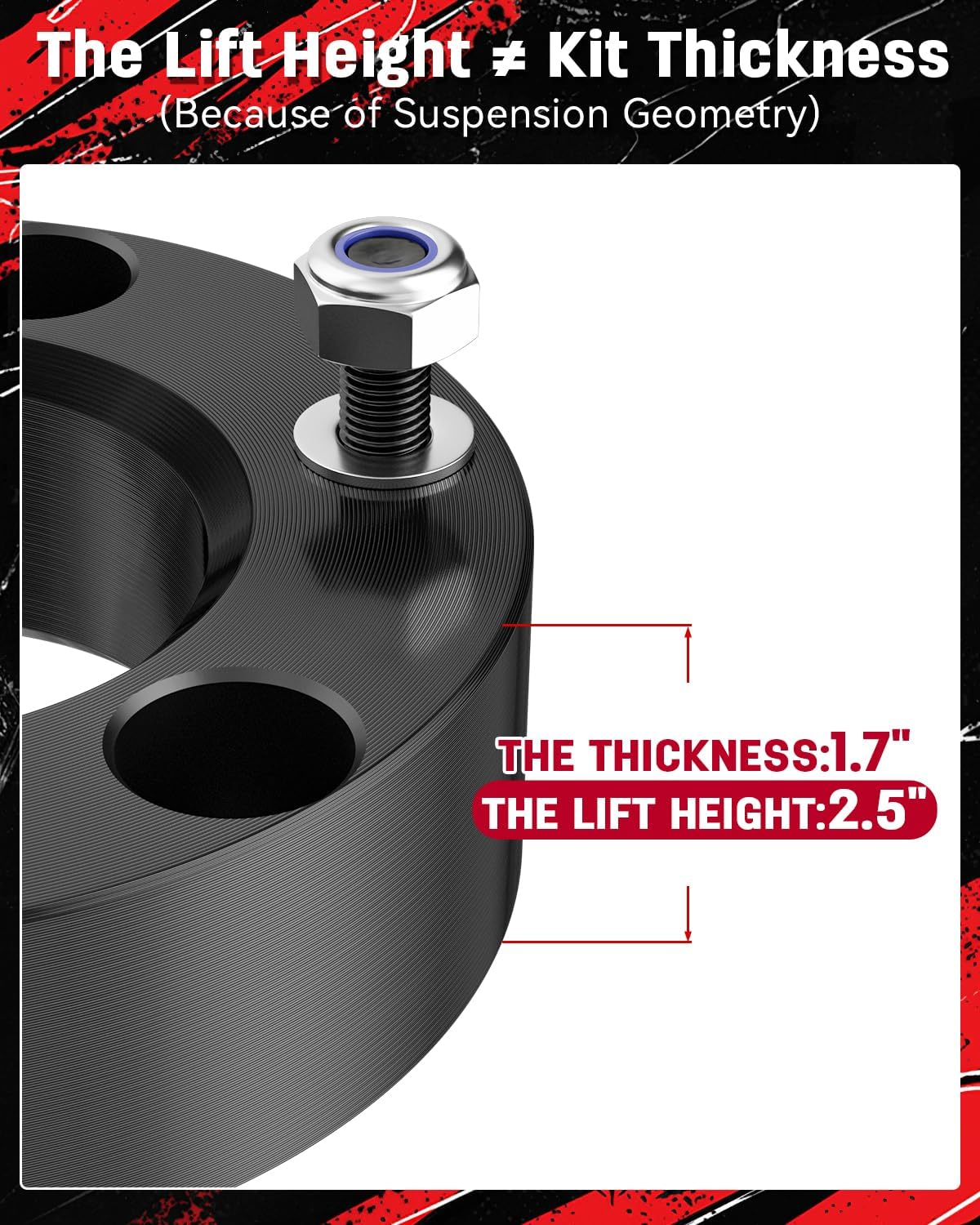 Richeer 2.5" Front Leveling Kit for 2007-2026 Chevy GMC Silverado / Sierra 1500