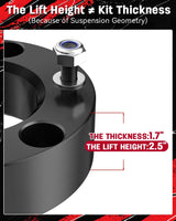 Richeer 2.5" Front Leveling Kit for 2007-2026 Chevy GMC Silverado / Sierra 1500