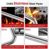 Richeer 3 Inch O.D. Stainless Steel Exhaust Pipe 90 Degree Elbow (2PCS)