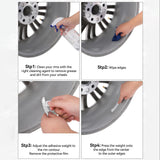 Richeer 1/4 Oz Gray Stick On Wheel Weights 240pcs Easy Peel | 0.25 Oz weights low profile design, heat resistant, perfect for daily cars, enough quantity for household DIY maintenance.