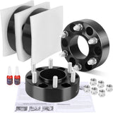 Richeer 1.5 inch 6x135 to 6x5.5 Wheel Adapters with M14x1.5 Studs for Chevy Sliverado 1500 Wheels on 2015-2025 F150 Vehicle