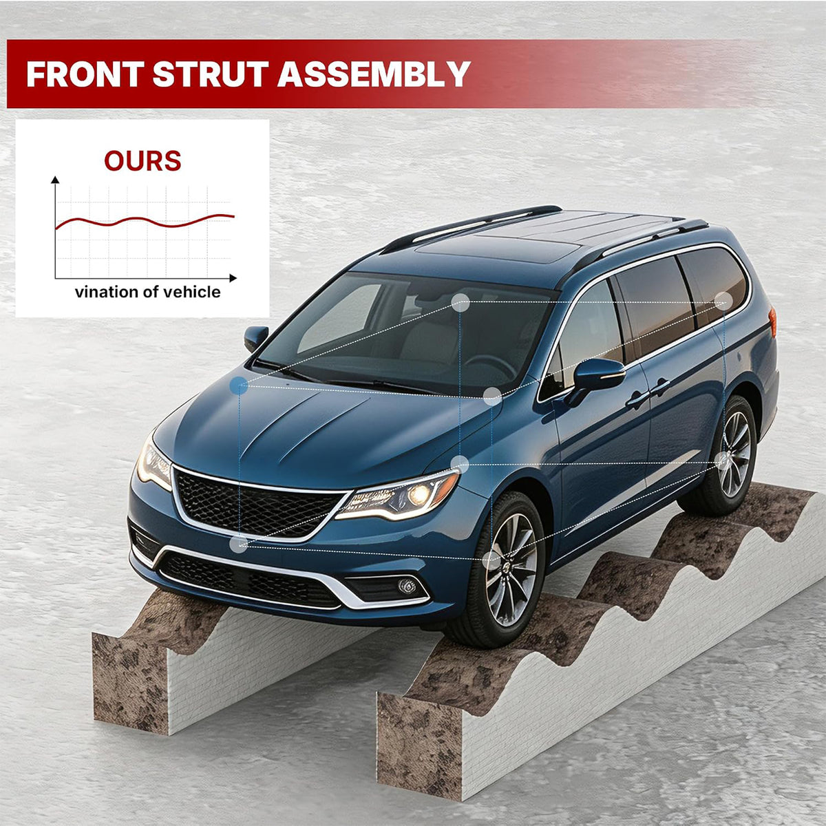 Richeer Front Strut Assembly Compatible With 2017-2020 Chrysler Pacifica