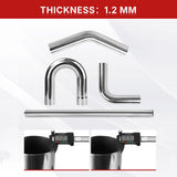 Richeer 2.5 inch O.D. Stainless Steel Exhaust Pipe Kit DIY Custom Tube 4PCS