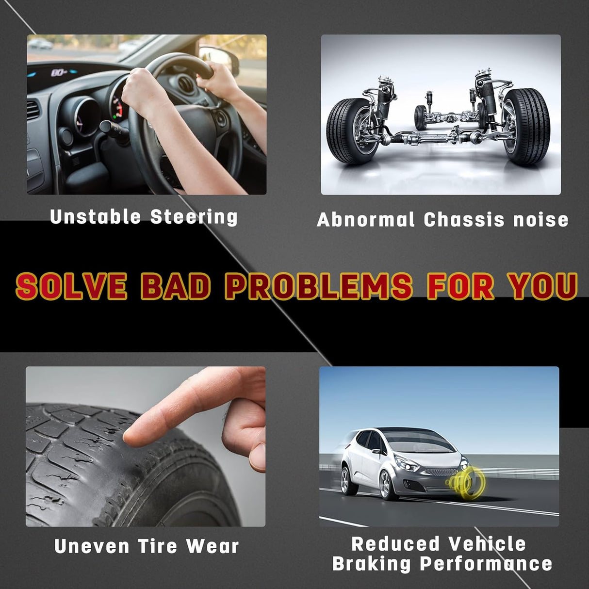 Richeer 2-4" Front Upper Control Arms 2PCS Adaption Replacement OEM Factory Suspension Arms