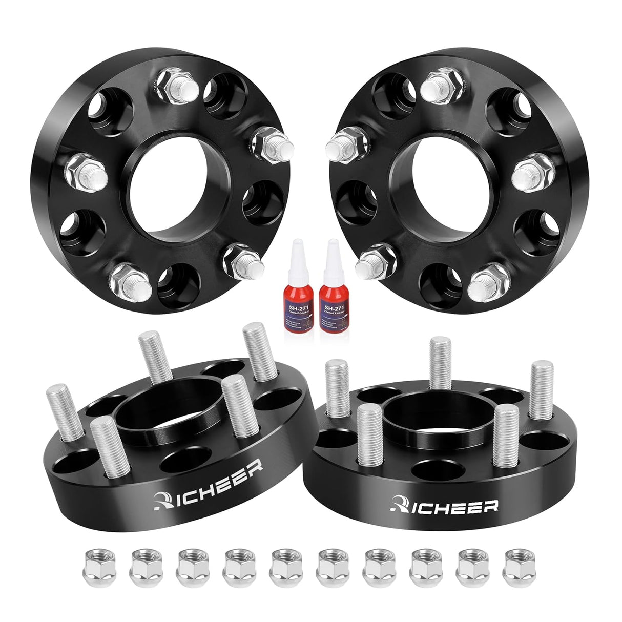 Richeer 5x120mm Hub Centric Wheel Spacers Fits 2010 Chevy Camaro 2020+ Corvette 10-17 GMC Terrain-1" Thick