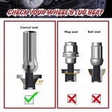 Richeer 9/16-18 Lug Nuts, 32PCS Bulge Acorn, Closed End for Trucks & SUVs - Chrome