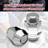 Richeer 20 Pcs 1/2-20 Thread Bulge Acorn 35mm 1.38" Long Lug Nuts Chrome 3/4" 19mm Fits  Hex Fits 64-14 Ford Mustang 59-86 Jeep CJ  87-18 Jeep Wrangler  93-10 Grand Cherokee