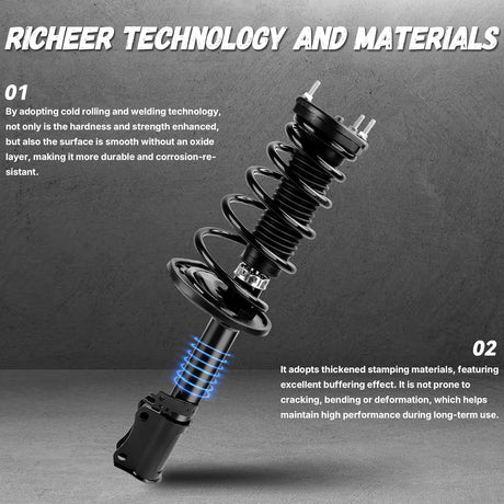 Richeer Rear 2 PCS Strut Assembly Shock Absorber Front (2007-2011 Camry)