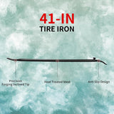 Richeer 41 Inch Tire Mount and Demount Iron Tire Iron, Tire Changing Removal Tool for Tubeless Tires, Tire Changing Removal Tool for Cars/Trucks/Trailers/Buses, Tire Changer 41 in x 4/5 in(Black)