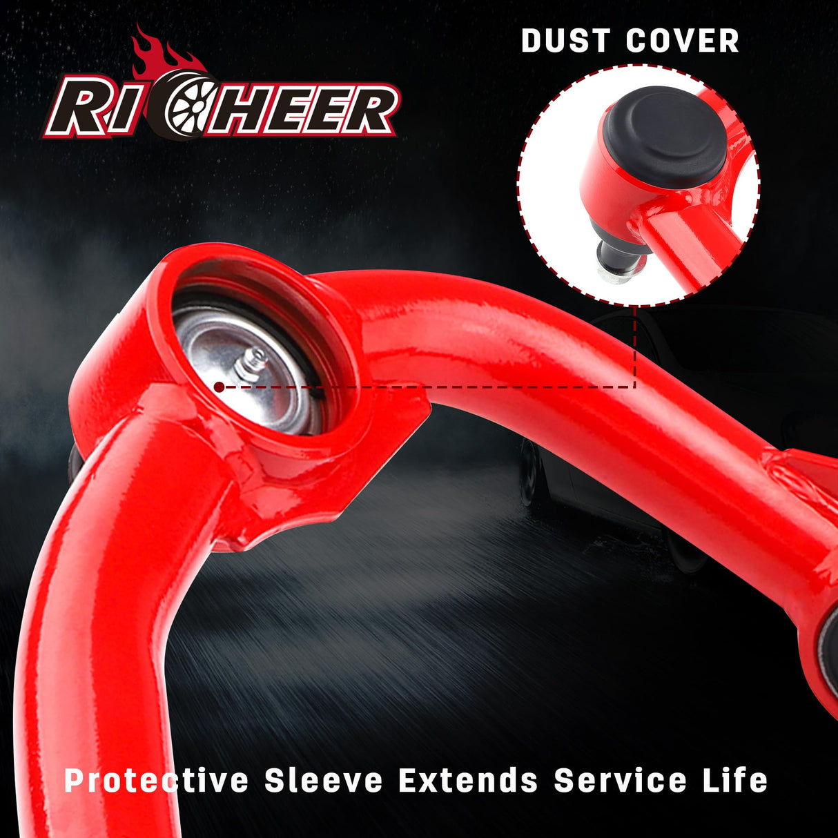 Richeer 2-4" Front Upper Control Arms & Replacement OEM Factory Suspension Arms