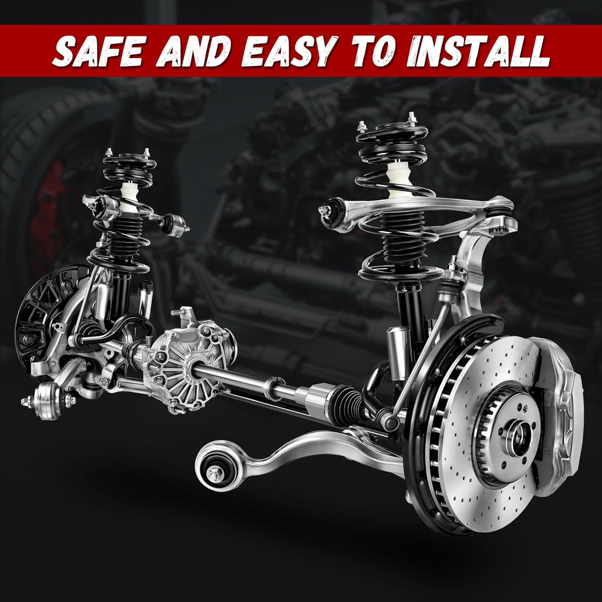 Richeer Front and Rear 4 PCS Strut Assembly Compatible (2009-2013 Corolla)