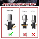 Richeer 1/2-20 Lug Nuts, 20PCS Bulge Acorn, Closed End for Trucks & SUVs - Chrome 1.38"
