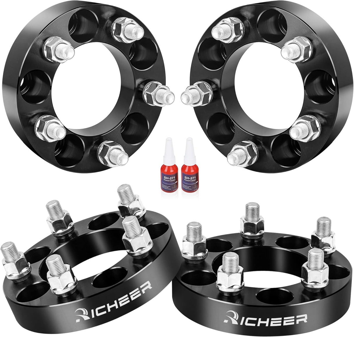 Richeer 1" 5x4.5" Wheel Spacers for Off-Road Vehicles (Ford, Jeep & More)