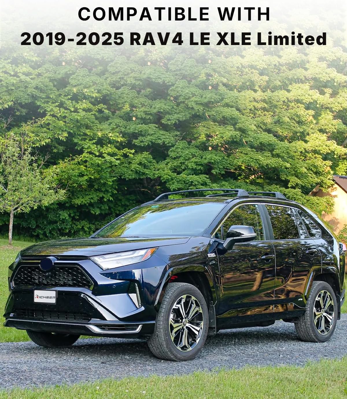 Richeer 260LBS Roof Rack Cross Bars, Heavy Duty Aluminum, with Anti-Theft Locks for Cargo Racks Rooftop Luggage Canoe Kayak Bicycle roof Bag (2019-2025 Toyota)