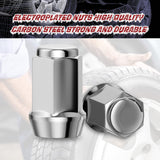 Richeer 1/2-20 Lug Nuts, 20PCS Bulge Acorn, Closed End for Trucks & SUVs - Chrome 1.38"