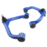 Richeer 2-4" Front Upper Control Arms with Ball Joint in Blue for 11-19 Silverado 2500HD and Compatible Models