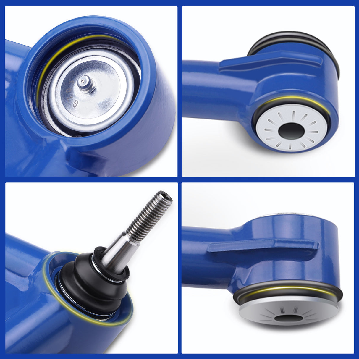 Richeer 2-4" Front Upper Control Arms in Blue for 00-10 Silverado 2500HD and Compatible Models