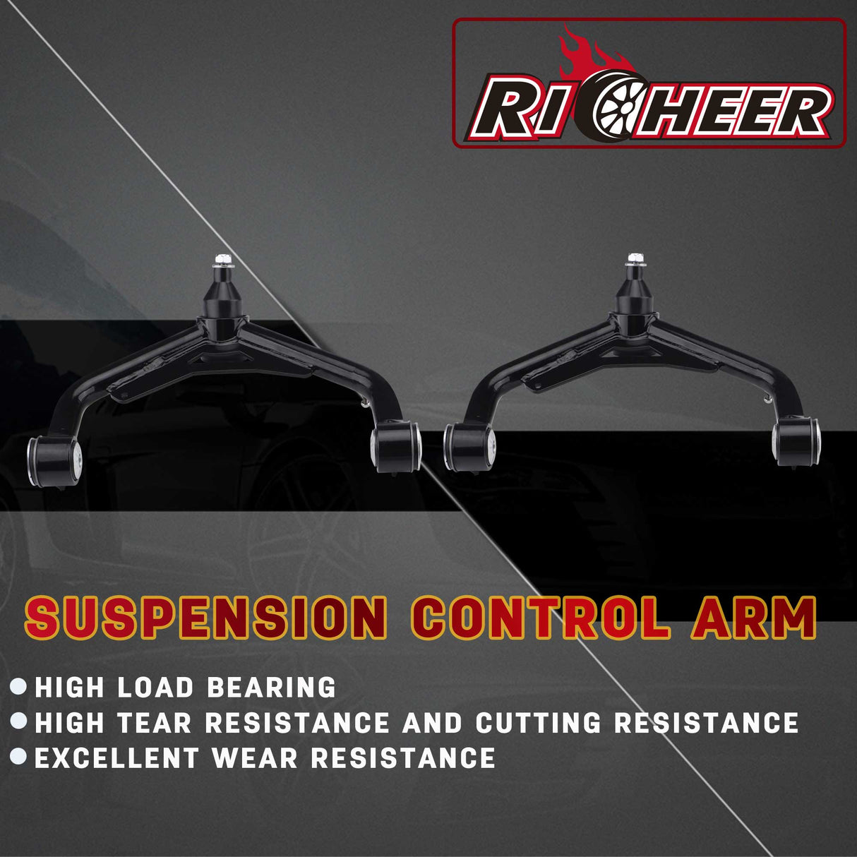 Richeer 2-4" Front Upper Control Arms for 00-10 Silverado 2500HD and Compatible Models