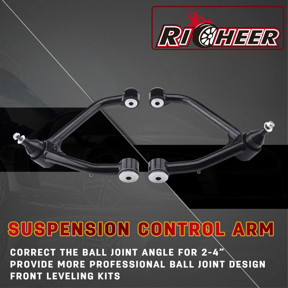 Richeer 2-4" Upper Control Arms for 07+ Silverado 1500 and Compatible Models