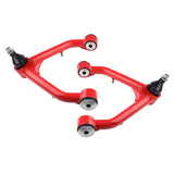 Richeer 2-4" Front Upper Control Arms with Ball Joint in Red for 99-06 Silverado 1500 and Compatible Models