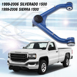 Richeer 2-4" Front Upper Control Arms in Blue for 99-06 Silverado 1500 and Compatible Models