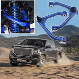 Richeer 2-4" Front Upper Control Arms in Blue for 99-06 Silverado 1500 and Compatible Models