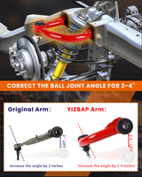 Richeer 2PCS Front Upper Red Control Arms for 4Runner and Compatible Models