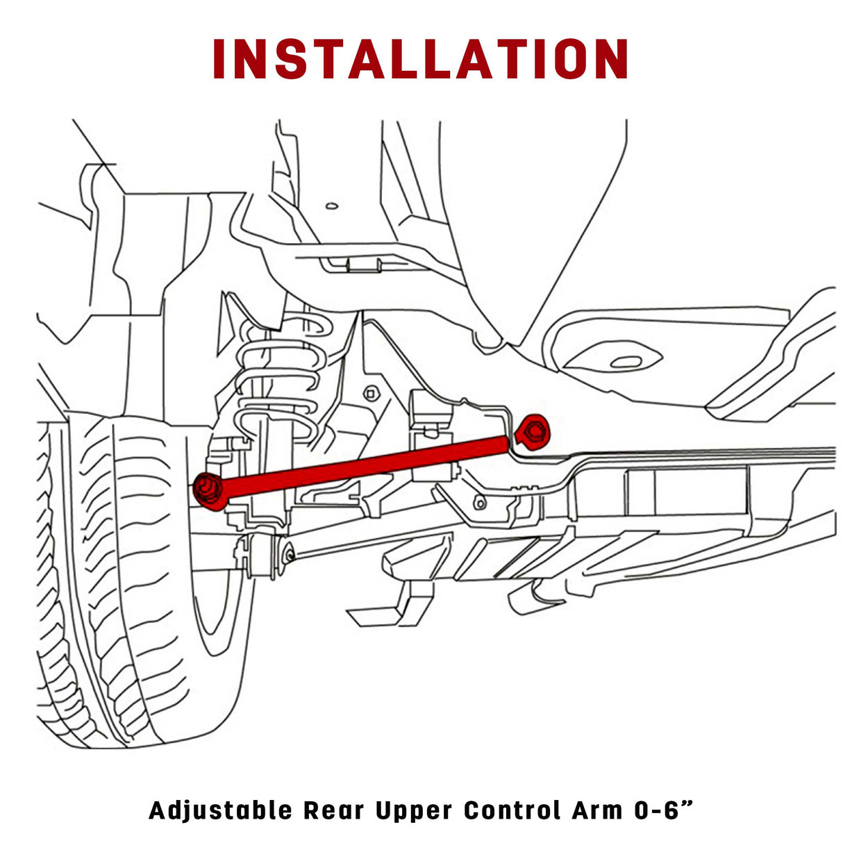 Richeer 0-8" Front Adjustable Track Bar for 05-16 F250/F350 4X4 and Compatible Models