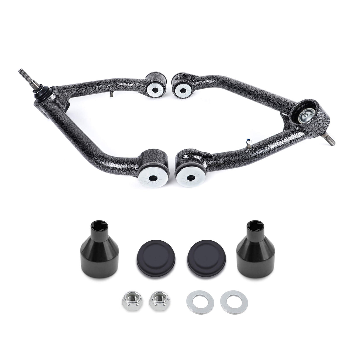 Richeer 2-4" Front Upper Control Arms Black Tubular for 07-16 Silverado and Compatible Models