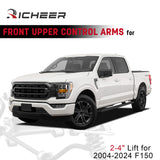 Richeer 2-4" Front Upper Control Arms Red Adjustable for 04-24 F150 and Compatible Models