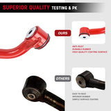 Richeer 2-4" Front Upper Control Arms Red Adjustable for 07-16 Silverado 1500 and Compatible Models