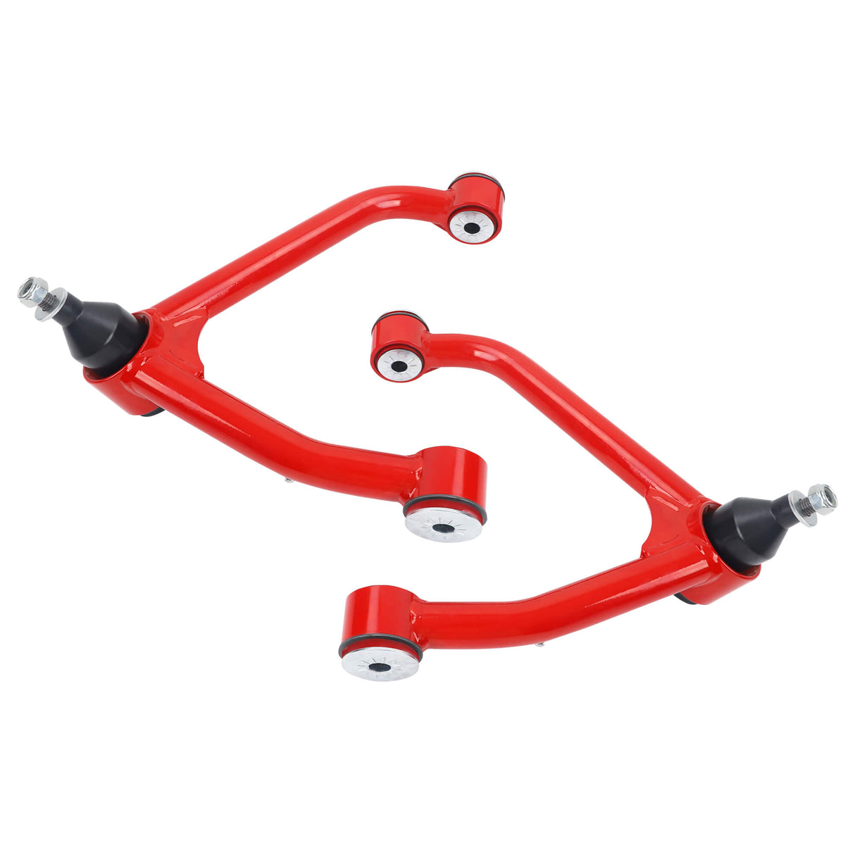 Richeer 2-4" Front Upper Control Arms Red Adjustable for 07-16 Silverado 1500 and Compatible Models